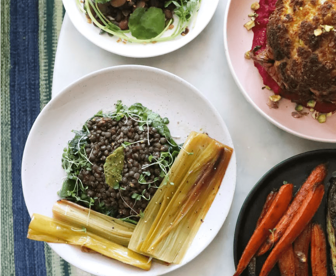 Harissa Chickpeas with Whipped Feta